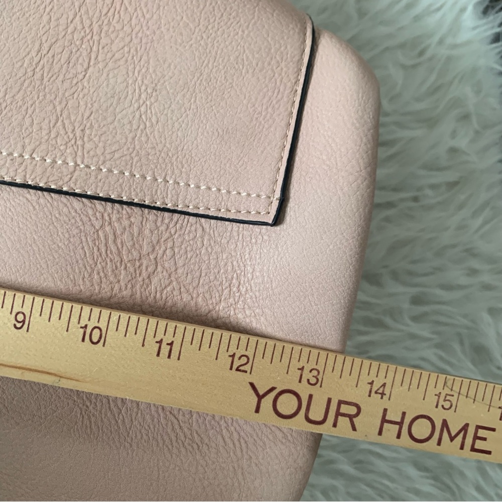 NEW vegan bucket bag nude blush w/ shoulder strap & optional crossbody strap + - Picture 12 of 15